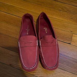 Cole Haan red moccasin shoes size 6 in like new condition
